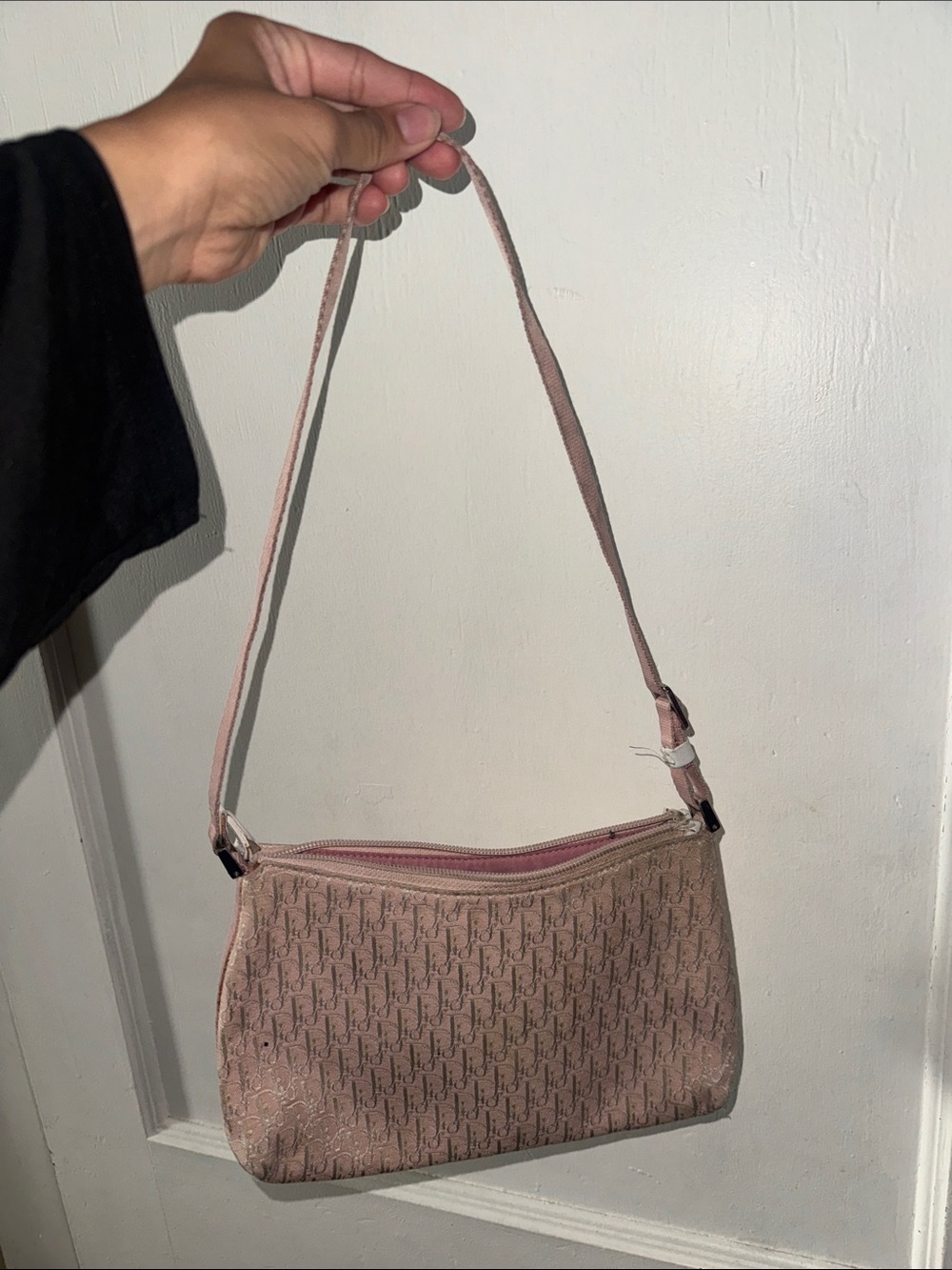 Dior Pale Pink Monogram Shoulder Bag